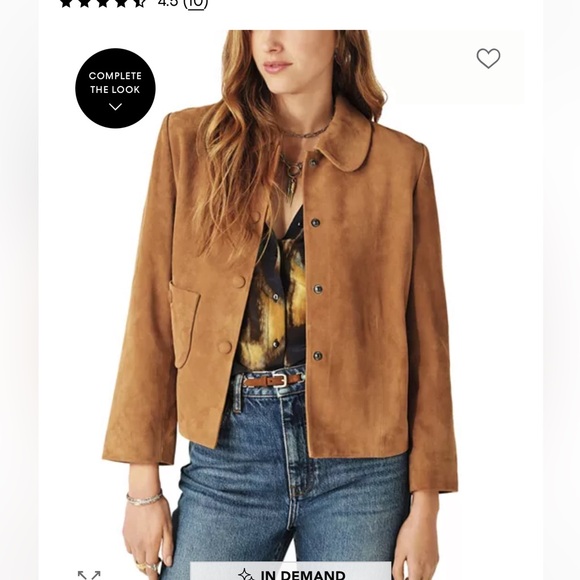 ba&sh Jackets & Blazers - Ba&Sh Suede Collared Jacket Nwt size S